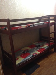 Кровать двухъярустная с матрасами